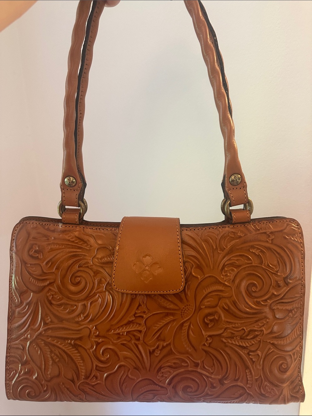 Patricia Nash Embossed Floral Leather Shoulder bag